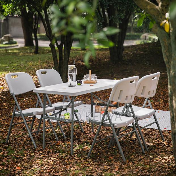 Dining Set; 4-Seater Outdoor Folding Plastic Dining Set - thumbnail 8