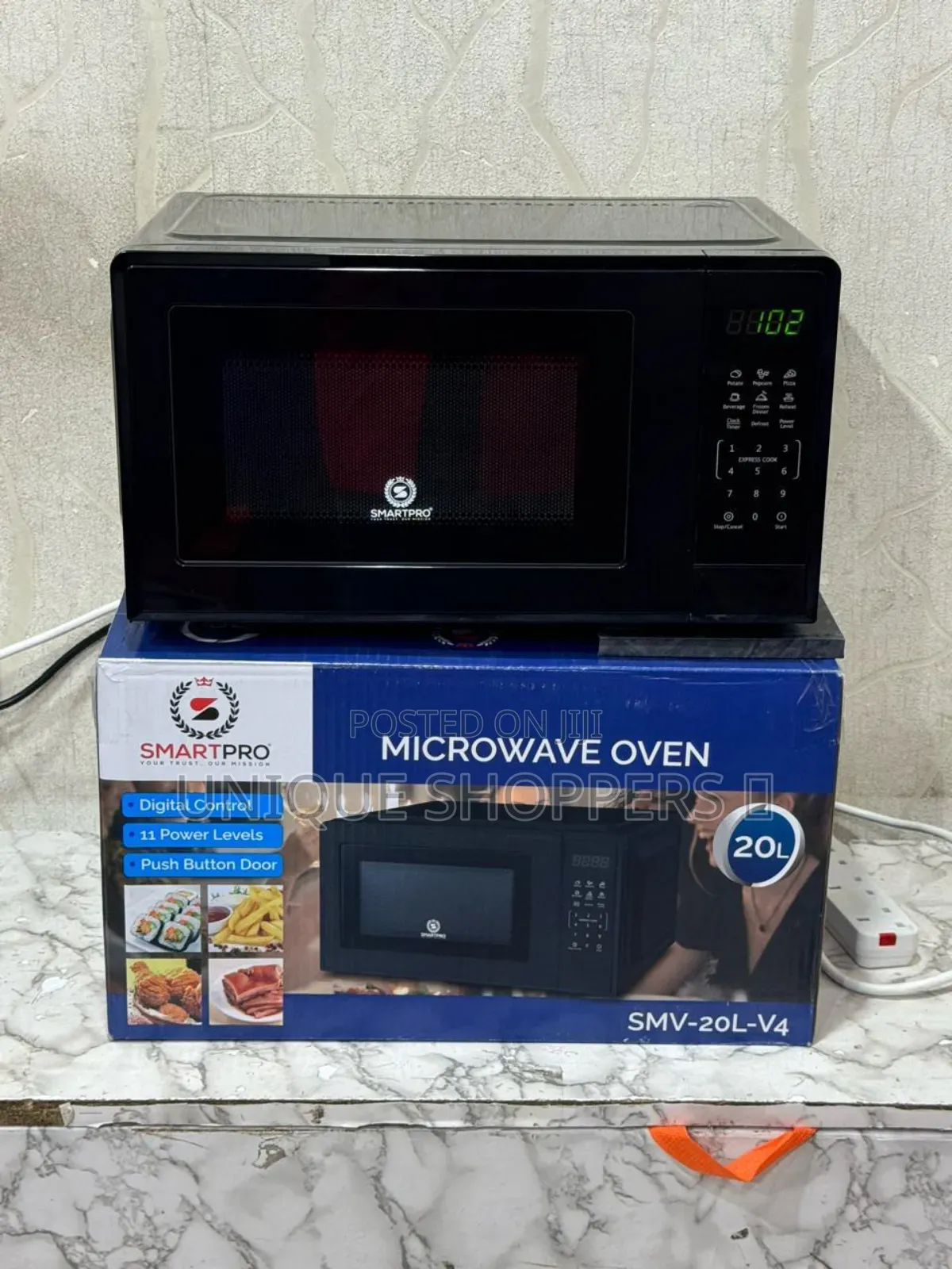 Smartpro ( SMV-20l-V4 ) 20l Microwave With Push Button