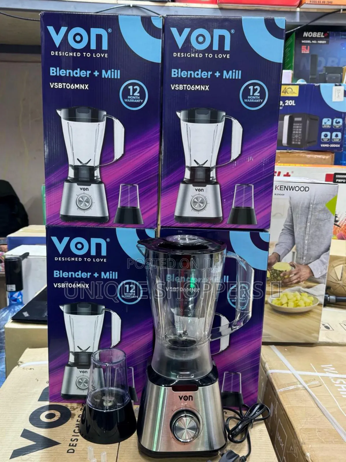 Von Vsbto6mnx Blender + Mill -600w Power Output