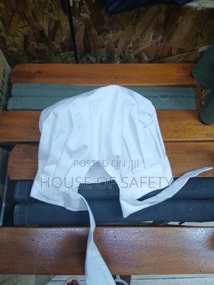 White Chef Hats With Back Straps - thumbnail 2