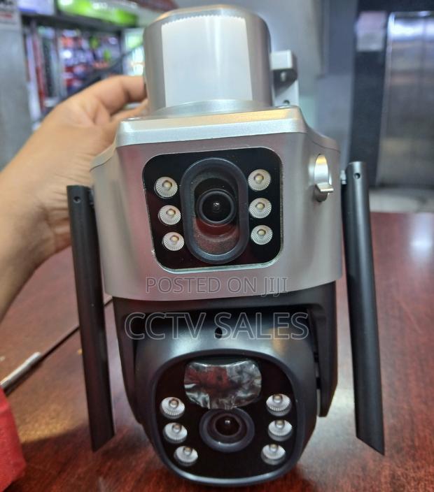 V380 Wifi Dual Lens Solar CCTV Camera