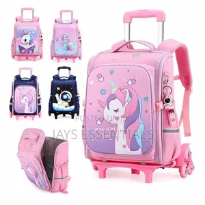 Cartoon Trolley Rolling School Bag