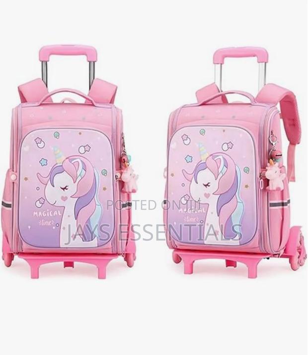 Cartoon Trolley Rolling School Bag - thumbnail 4