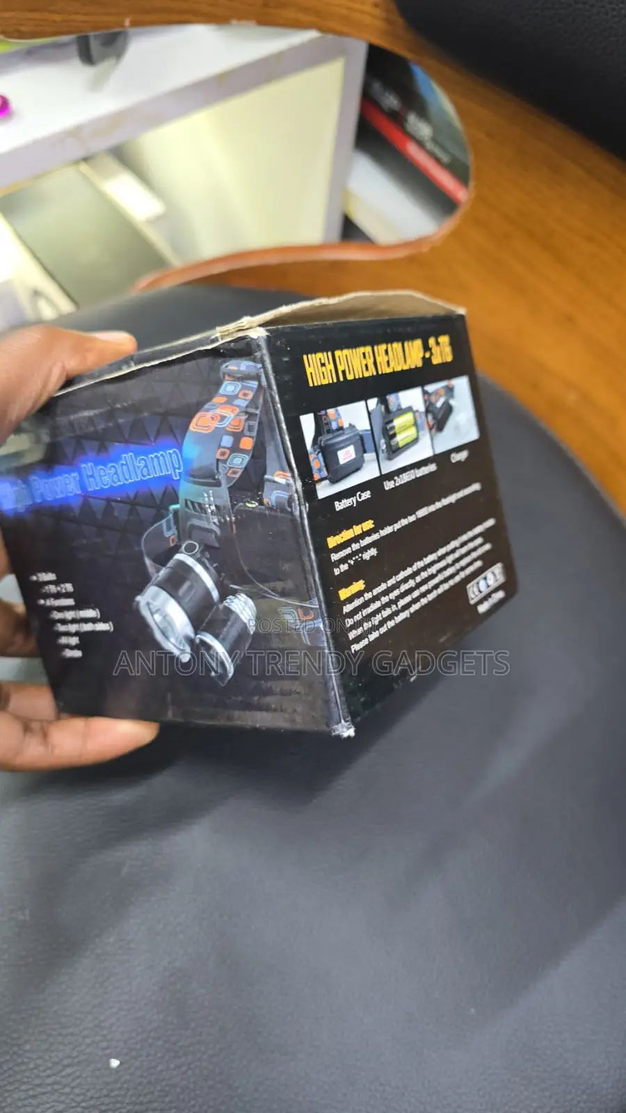 Rechargeable 3-light Headlamp With Zoom & Adjustable Angle