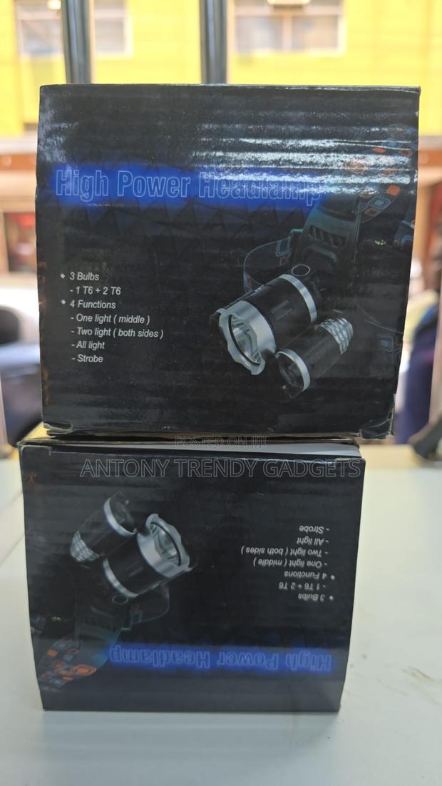 3xt6 Aluminum Alloy Led Head Torch For Fishing & Camping