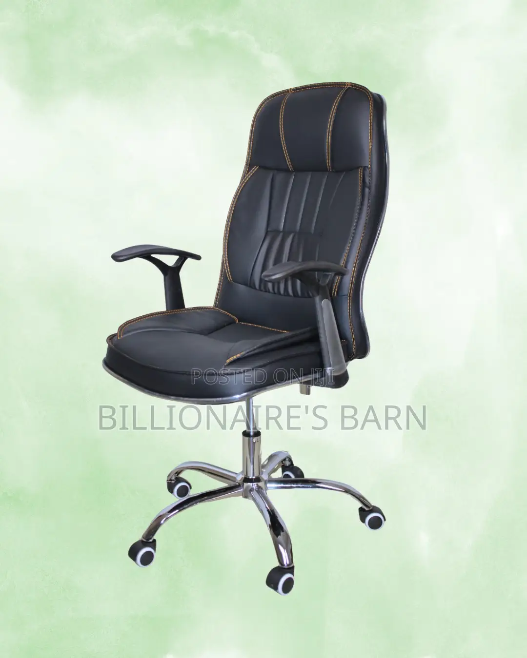 Stylish Executive Leather Office Chair — Great for Study or Work