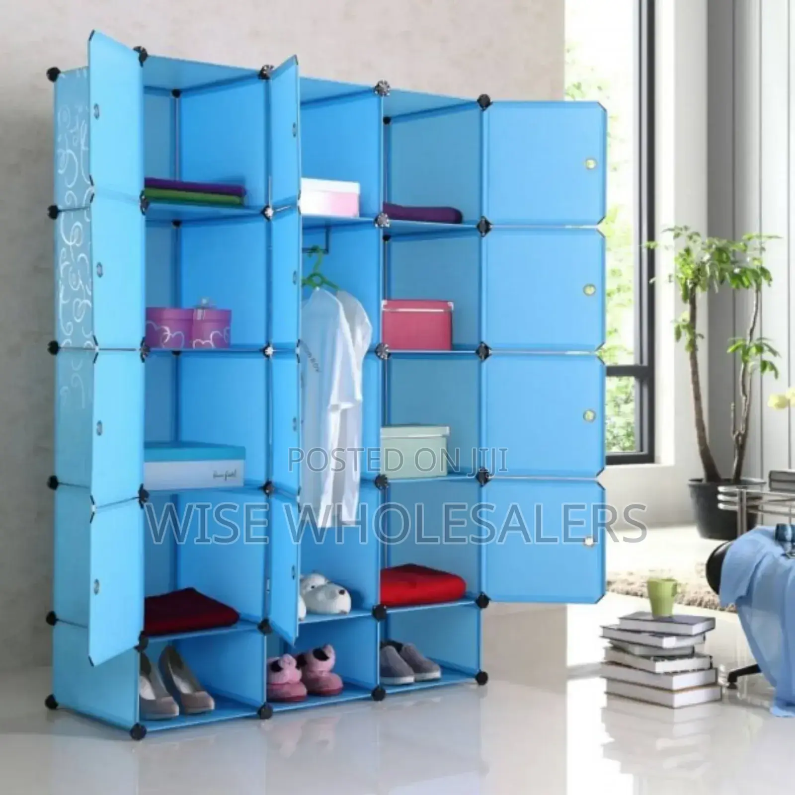 Best Quality Portable 3-column Plastic Wardrobes.
