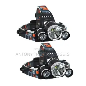 Outdoor Night Running & Fishing 3-lamp Head Torch Rechargeable