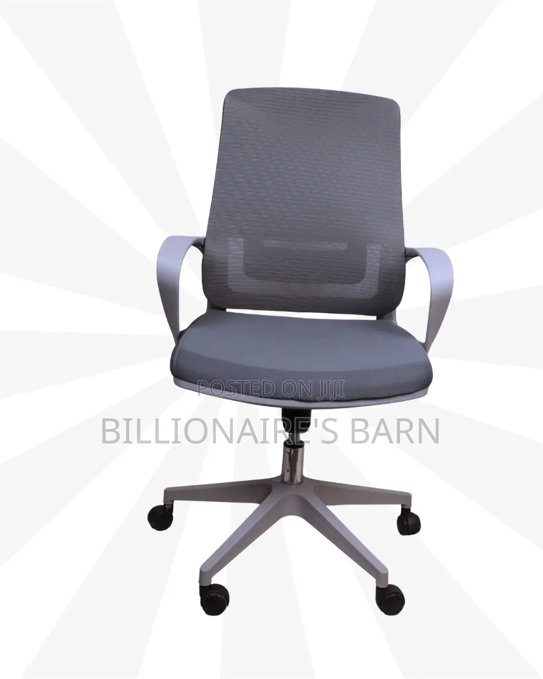 Grey Ergonomic Mesh Office Chair | Plush Scratch-Resistant Finish