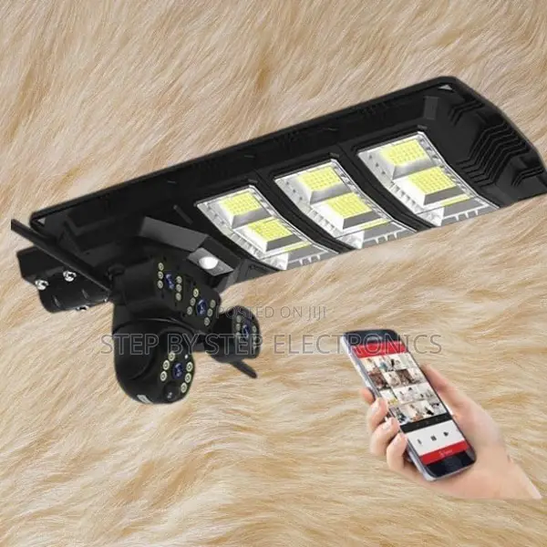 450w Solar Street Light+ 12mp 4g PTZ CCTV Camera for Remote Monitoring