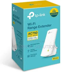 Tp-Link Ac750 Mesh Tl-Re200 Wireless N Wall Plugged Range Extender
