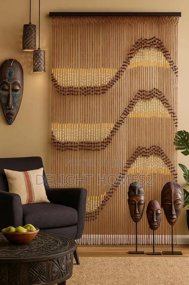 Salon Curtains With Wooden Beads - thumbnail 2