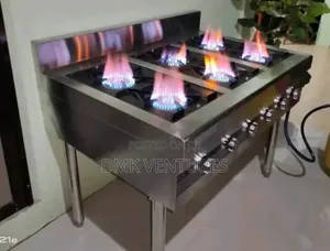 Maximum Modernized Stainless Six Burner Gas Cooker