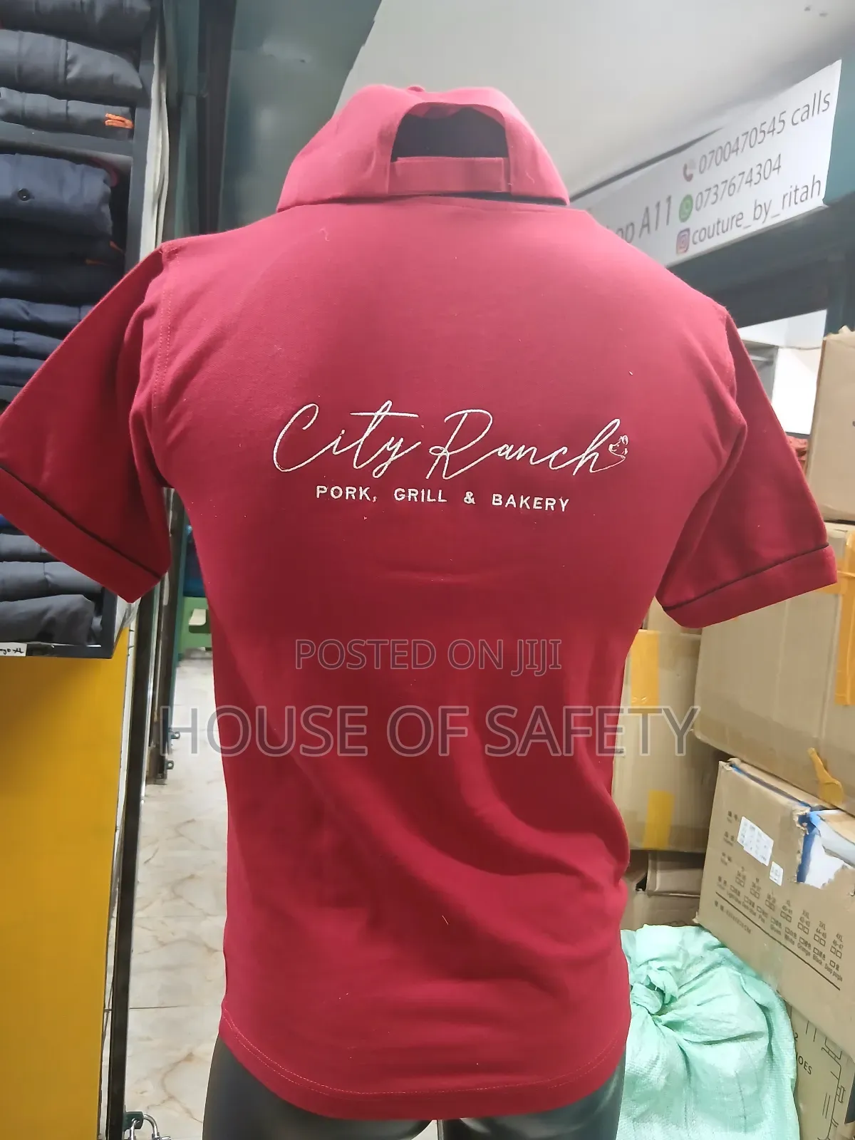 Red Tshirts and Matching Caps