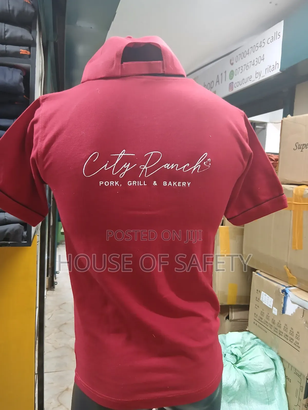 Red Tshirts and Matching Caps