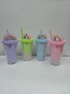 450ml Acrylic Smoothie/Party Cup With a Straw