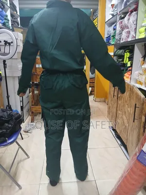 Green Cargo Pocket Overall With Black Pockets