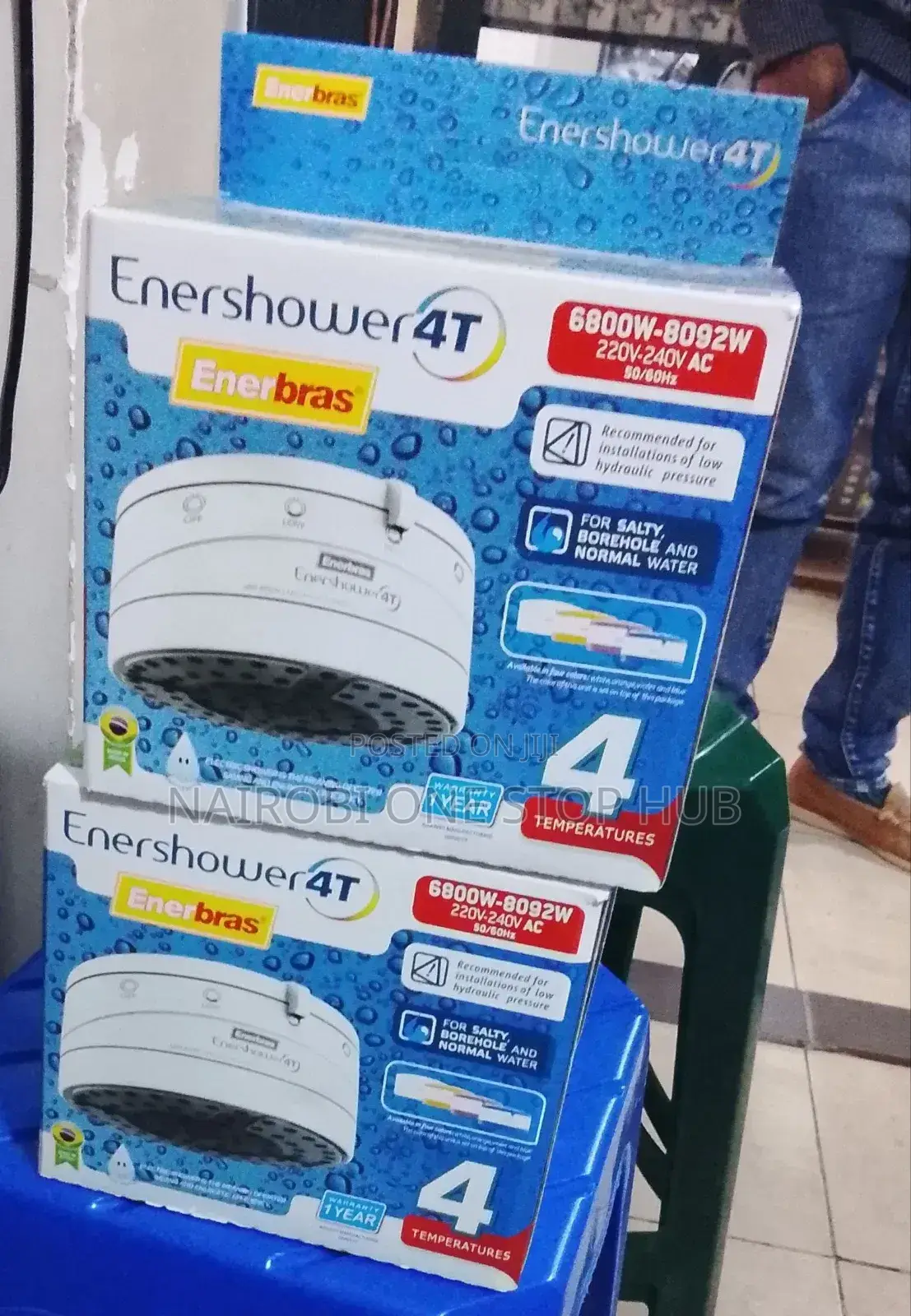 Original Enershower 4temperatures 6800w-8092w Shower Heater