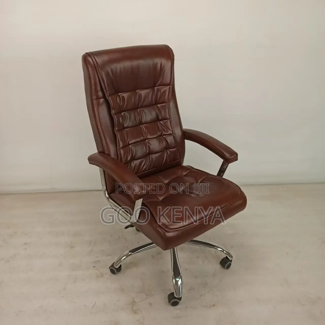 Office Chair; Ergonomic High Back Leather Office Chair