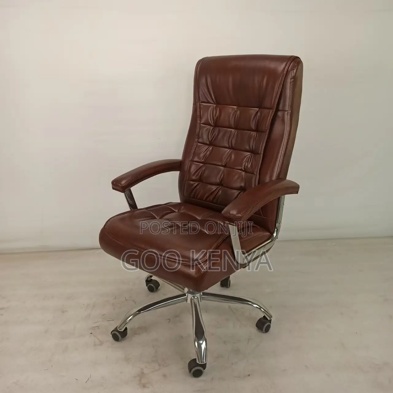 Office Chair; Ergonomic High Back Leather Office Chair
