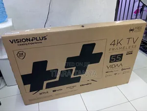 Vision Plus 55" Frameless Smart Vidaa Tv With Wallbracket