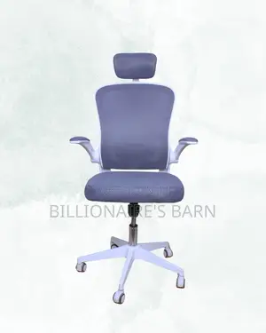 Plush White Ergonomic Office Chair — Ideal for Long Zoom Sessions
