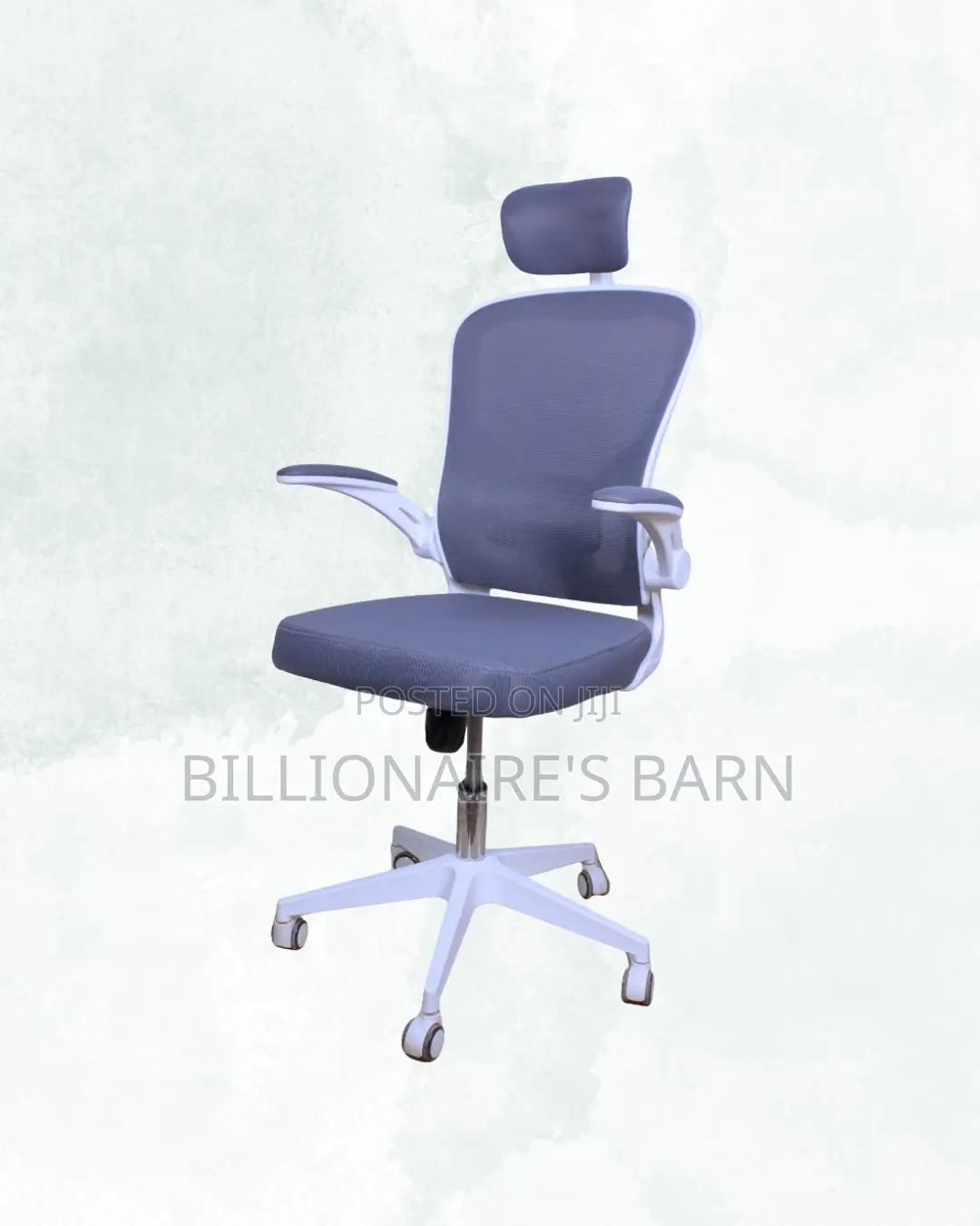Plush White Ergonomic Office Chair — Ideal for Long Zoom Sessions
