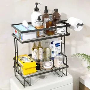 2 Tier Bathroom Storage Organizer Over the Toilet Storage Shelf