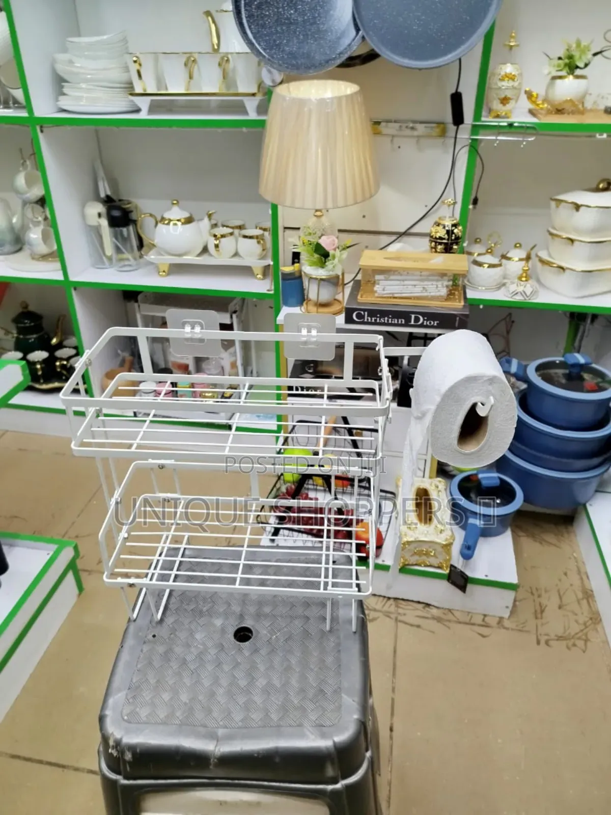 2 Tier Bathroom Storage Organizer Over the Toilet Storage Shelf