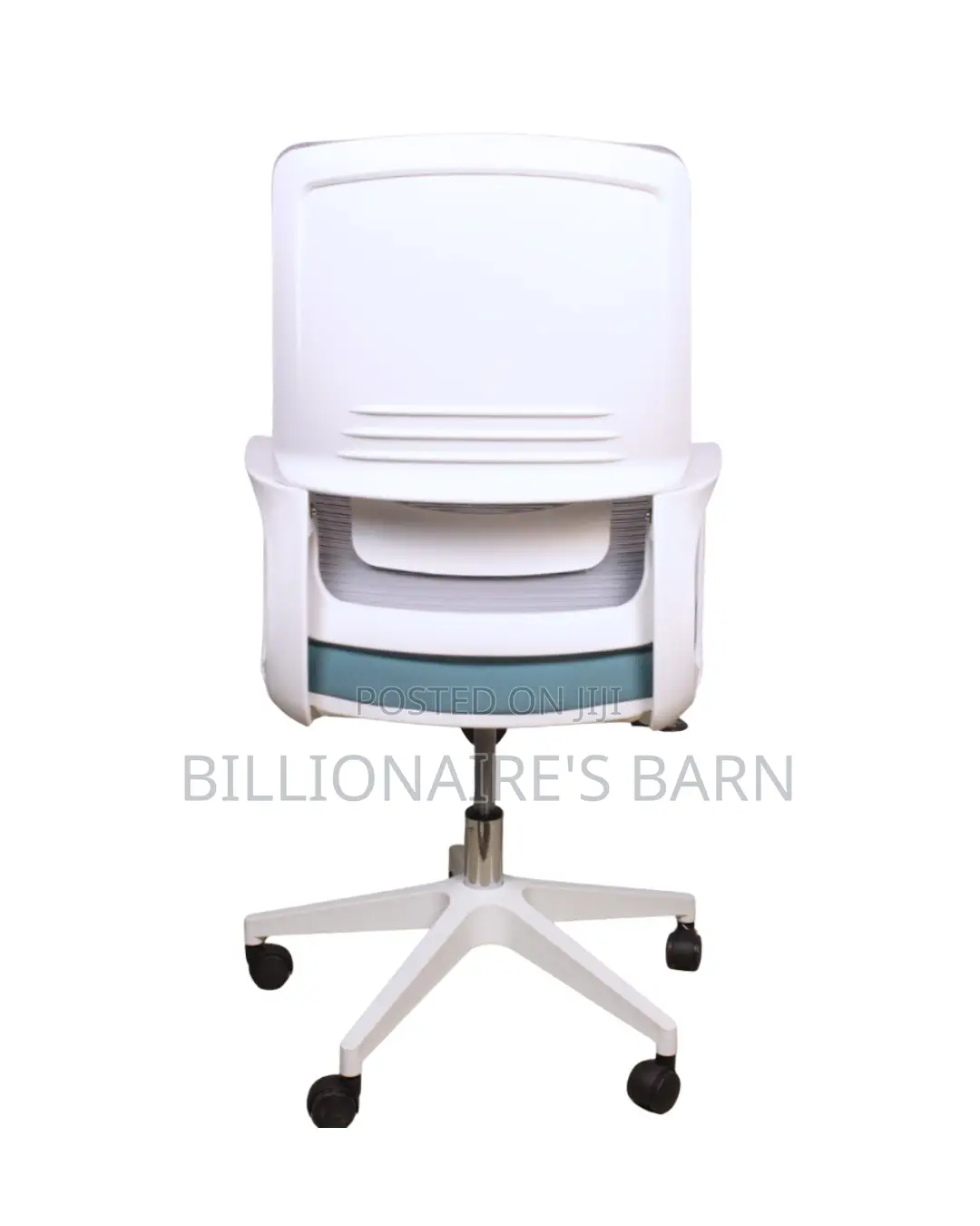 Breathable White Ergonomic Office Chair | Steel Frame