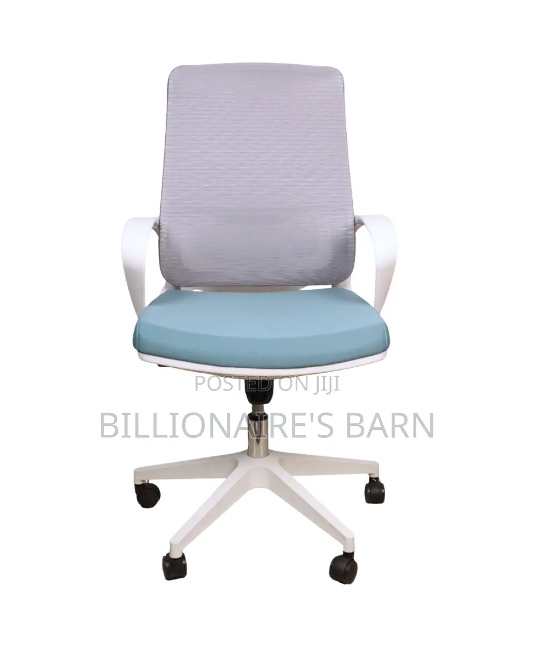 Breathable White Ergonomic Office Chair | Steel Frame