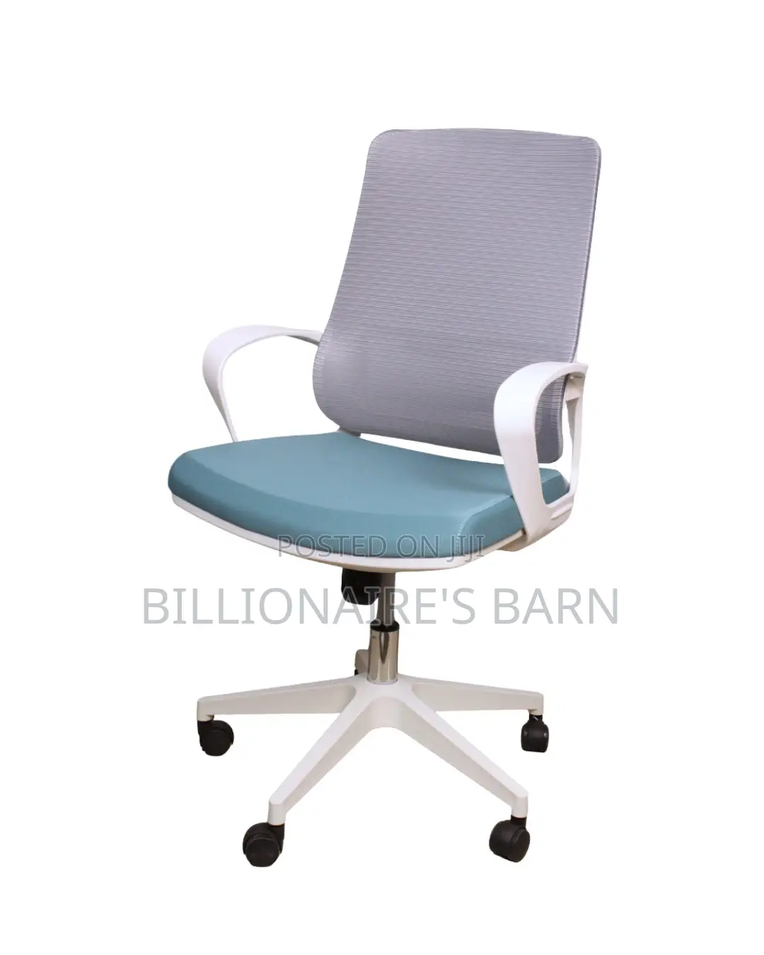 Breathable White Ergonomic Office Chair | Steel Frame