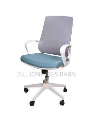 Breathable White Ergonomic Office Chair | Steel Frame