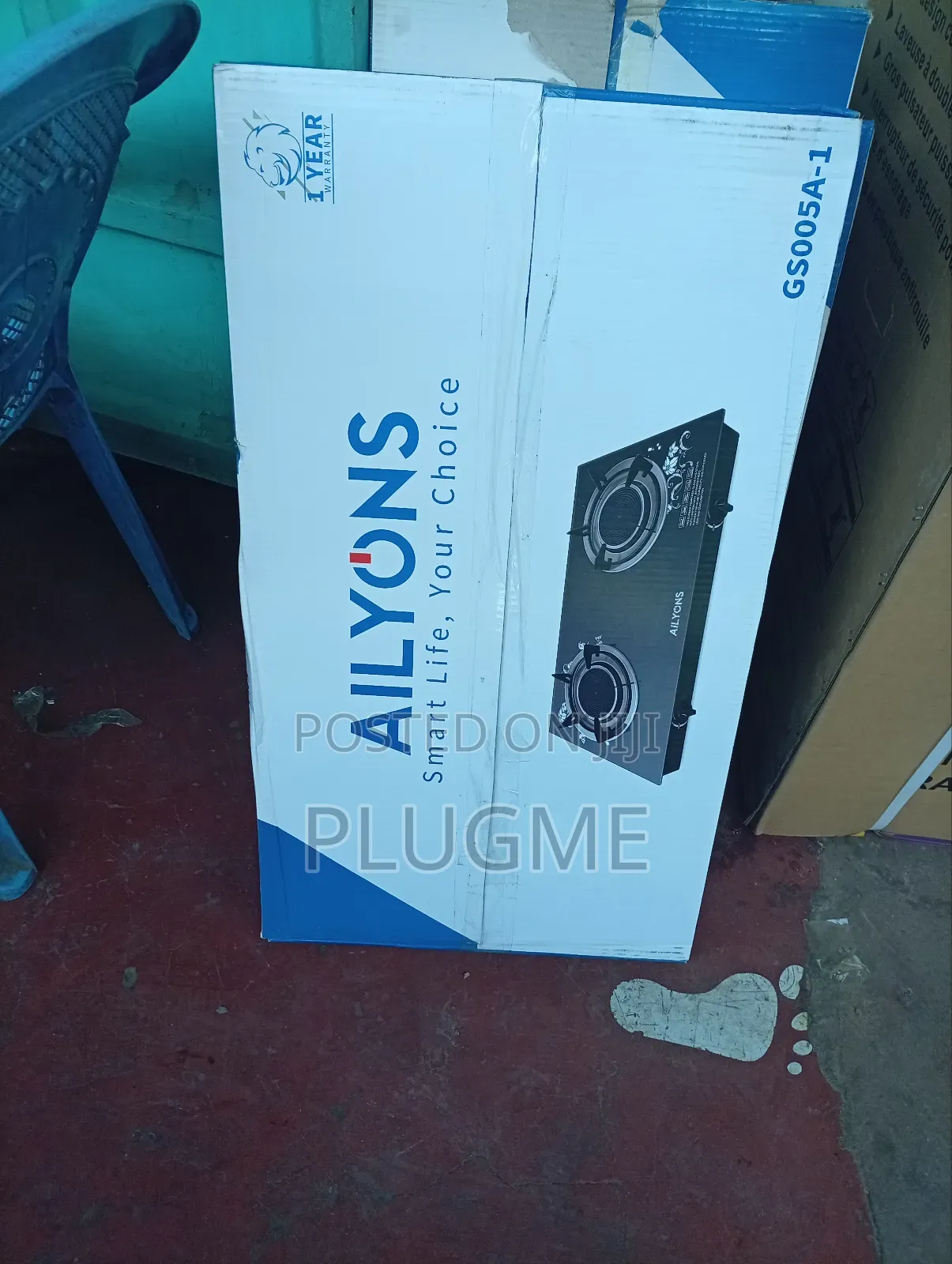 Ailyons 2 Burner Glass Top Gas Cooker Infrared Double Burner