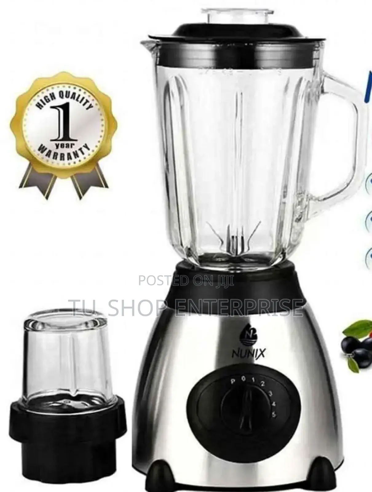Blender! Powerful 2 in 1 With Glass Jar - 1.5l