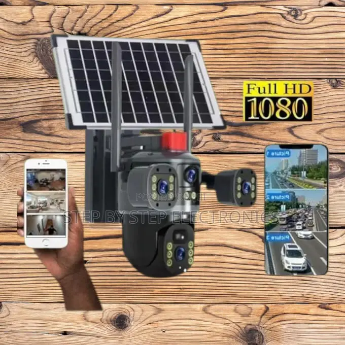 Night Vision 12mp 4 Eyes 4g PTZ Solar CCTV Camera With Motion Alerts