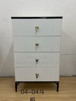 Home Furniture; Modern White Gloss Chest Drawer