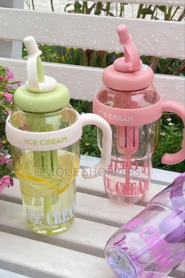 1200ml Cute Water Bottle With Straw. - thumbnail 5