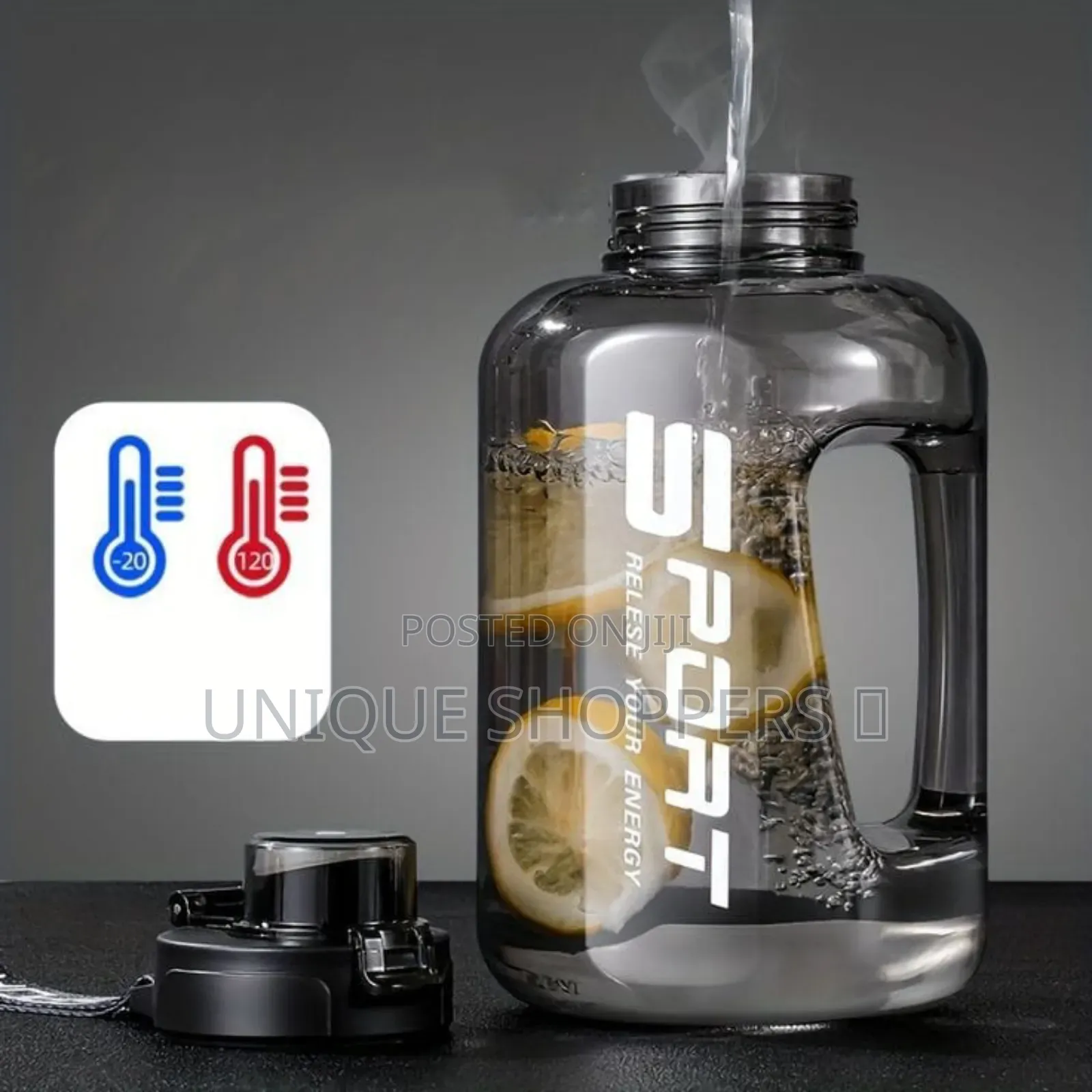 Large Capacity Water Bottle With Flip Lid