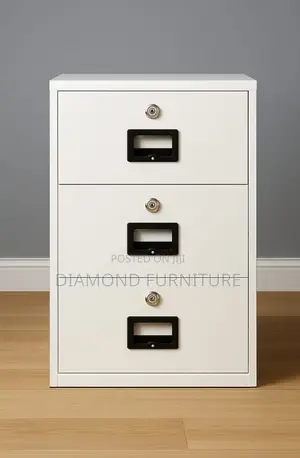 Office Furniture;(3-Drawers Filing Cabinet) – Compact Secure Storage
