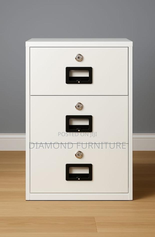 Office Furniture;(3-Drawers Filing Cabinet) – Compact Secure Storage