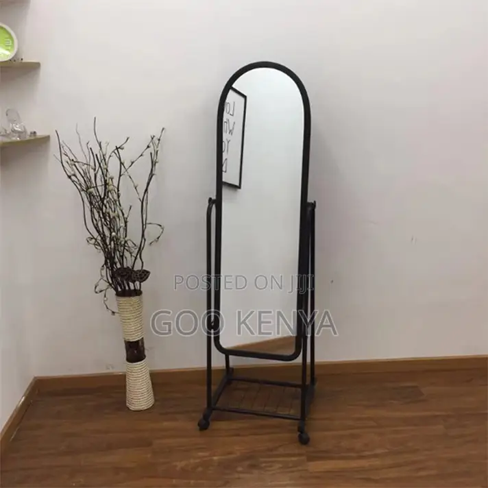 Home Standing Mirror; Movable Full-Body Dressing Mirror