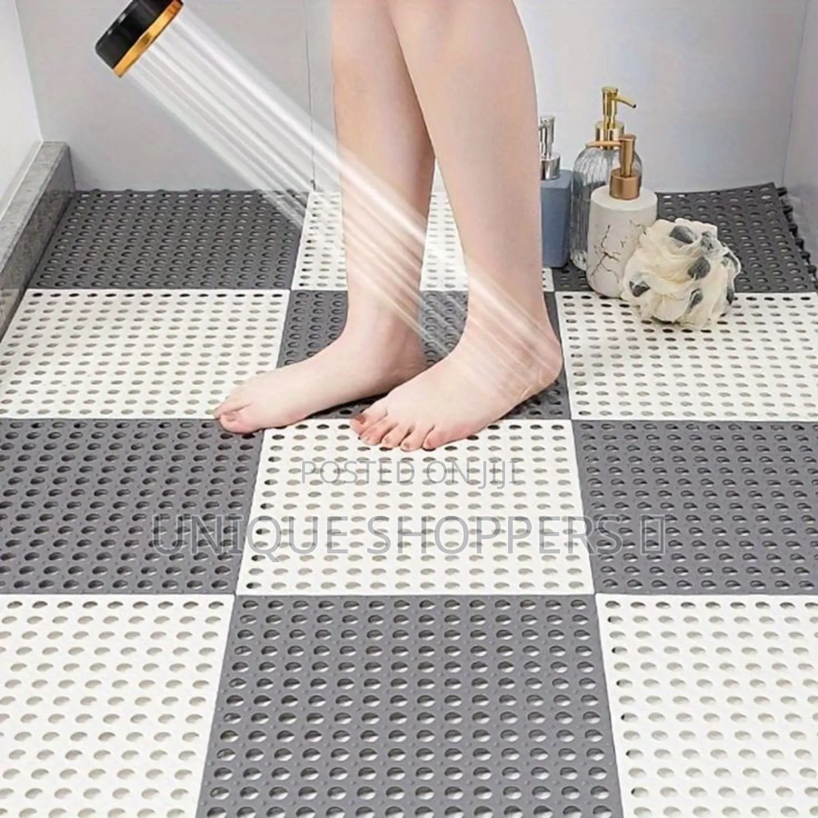 5 PSC Inter Locking Anti-Slip Bathroom/Balcony Floor Mats