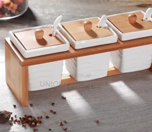 3pcs Ceramic Canister Set. 
Made of High Quality Ceramic