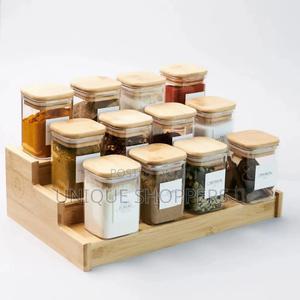 12-Piece Spice Jar Set With Bamboo Lids Labels