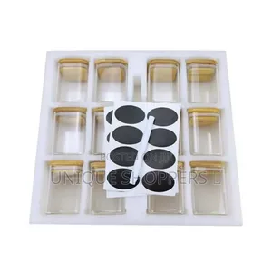 12-Piece Spice Jar Set With Bamboo Lids Labels