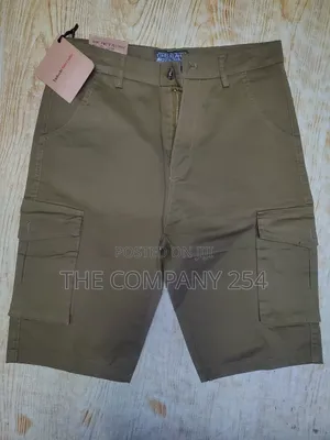 Quality Khaki Men Casual Cargo Side Pocket Shorts Available