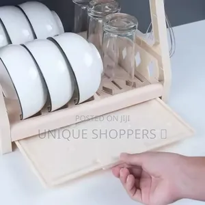 Minimalist 2layer Dish Rack.
Holds Plates, Bowls, Glasses Neatly