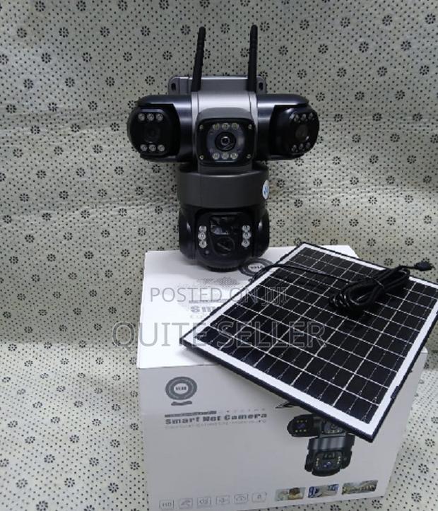 4g (Simcard) V380 Triple Lens Three Screens Camera Solar Powered 4mp .