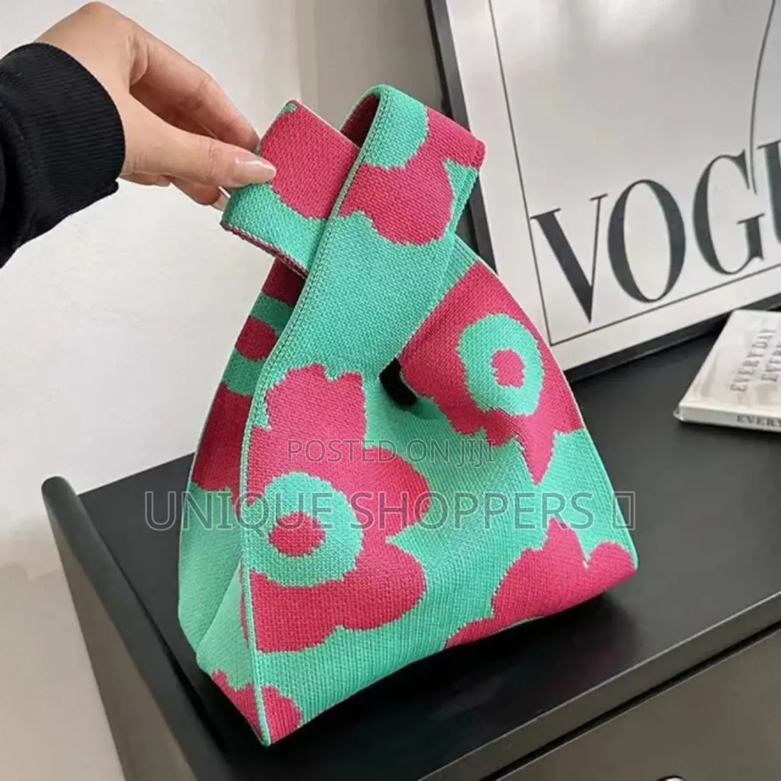 3 Pscfashion Knitted Women Wrist Bags.